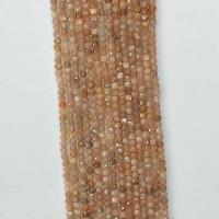 Mondstein Perlen, Quadrat, natürlich, verschiedene Größen vorhanden & facettierte, orange, verkauft per ca. 14.96 ZollInch Strang