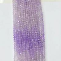Purple Chalcedony, Runde, naturlig, facetteret, gradient farve, 4mm, Solgt Per Ca. 14.96 inch Strand