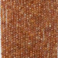 Agate Beads Sun Agate Square natural & faceted orange Sold Per Approx 14.96 Inch Strand