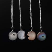 Agate Necklace Laugh Rift Agate with Zinc Alloy with 5cm extender chain silver color plated Unisex nickel lead & cadmium free Length Approx 45 cm Sold By PC