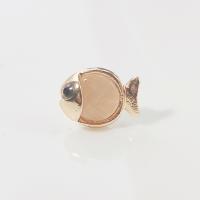 Cats Eye Brooch Zinc Alloy with Cats Eye gold color plated for woman & with rhinestone 12-25mm Sold By PC