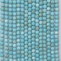 Turquoise Beads Flat Round natural & faceted skyblue Sold Per Approx 14.96 Inch Strand