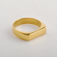 Ring Finger Titantium stali, Pozłacane 18K złotem, różnej wielkości do wyboru & dla człowieka, rozmiar:5-10, sprzedane przez PC