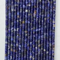 Sodalit perle, Kolona, prirodan, faceted, miješana boja, 4x4mm, Prodano Per Približno 14.96 inčni Strand
