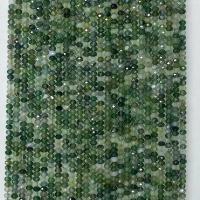 Natural Moss Agate Beads Round & faceted green Sold Per Approx 14.96 Inch Strand