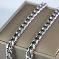 Nehrđajućeg čelika Curb Chain, 304 nehrđajućeg čelika, možete DIY, izvorna boja, 10mm, Prodano By m