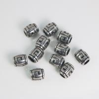 Rozsdamentes acél távtartó gyöngyök, 304 rozsdamentes acél, Vödör, csiszolt, DIY, az eredeti szín, 11.20x12.60mm, Által értékesített PC