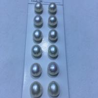 Perlas Arroz Freshwater, Perlas cultivadas de agua dulce, Bricolaje, Blanco, 9-10mm, Vendido por Par