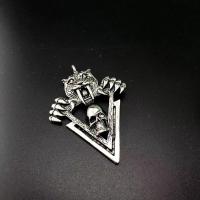 Zinc Alloy Skull Pendants antique silver color plated vintage & DIY & hollow nickel lead & cadmium free Sold By PC