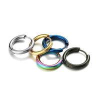 Huggie هوب القرط, الفولاذ المقاوم للصدأ, مطلي, مجوهرات الموضة & للمرأة, المزيد من الألوان للاختيار, تباع بواسطة PC