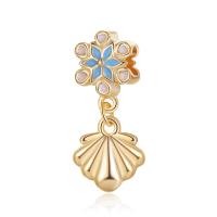 European Style Zinc Alloy Dangle Beads Heart gold color plated DIY & enamel 10-30mm Sold By PC