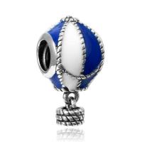 European Style Zinc Alloy Dangle Beads Hot Balloon plated DIY & enamel blue 10-30mm Sold By PC