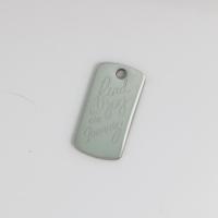 Stainless Steel Tag Charm 304 Stainless Steel polished DIY Sold By PC