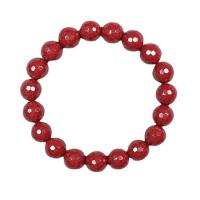Fashion Cinnabar Bracelet Unisex & faceted vermeil Length Approx 7.48 Inch Sold By PC