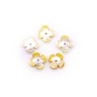 Natural Yellow Shell Beads Flower DIY yellow 10mm Sold By PC