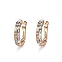 Rhinestone Earring Zinc Alloy plated for woman & with rhinestone 13mm Sold By Pair