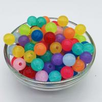 Jelly Style Acrylic Beads Round polished DIY Sold By Bag