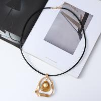 Zink Alloy tröja kedja halsband, med Harts, plated, mode smycken & för kvinna, fler färger för val, nickel, bly och kadmium gratis, 80x60mm, Längd Ca 70 cm, Säljs av PC