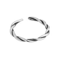 Sterling Silver Jewelry Finger Ring, 925 argento sterlina, placcato argento antico, Stile coreano & regolabile & per la donna, Misura:4-6, Venduto da PC