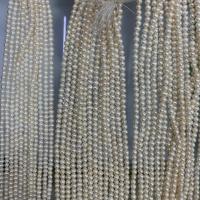Bulvių išauginti gėlavandenių perlų karoliukai, Gėlo vandens perlų, Pasidaryk pats & skirtingo dydžio pasirinkimo, baltas, Parduota už Apytiksliai 15 Inch Strand