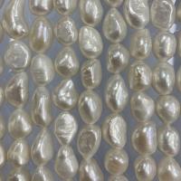 Keishi kultivované sladkovodní perle, Sladkovodní Pearl, Baroko, DIY, bílý, 10-11mm, Prodáno za Cca 15 inch Strand