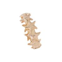 Cink Alloy Bangle Nakit, Morska zvijezda, modni nakit, zlatan, nikal, olovo i kadmij besplatno, inner diameter: 58~65mm, Prodano By PC