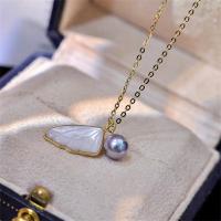 perle coltivate Akoya collana, with ottone, gioielli di moda & per la donna, 7-8mm, Lunghezza Appross. 17 pollice, Venduto da PC