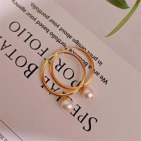Freshwater Pearl Earrings with Brass gold color plated fashion jewelry & for woman white 10-11mm Sold By Pair