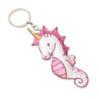 Bag Purse Charms Keyrings Keychains PU Leather with Zinc Alloy Seahorse portable & Unisex Sold By PC