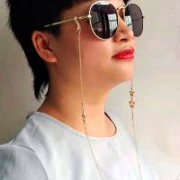 Zinc Alloy Glasses Chain anti-skidding & Unisex golden nickel lead & cadmium free Length Approx 75 cm Sold By PC