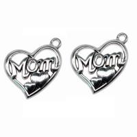 Zinc Alloy Heart Pendants plated vintage & DIY nickel lead & cadmium free Sold By PC