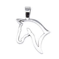 Zinc Alloy Animal Pendants Horse antique silver color plated vintage & DIY & hollow nickel lead & cadmium free Sold By PC