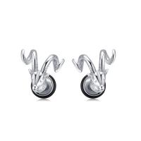 Stainless Steel Stud Earrings 304 Stainless Steel Sheep fashion jewelry & Unisex 11mm Sold By Pair