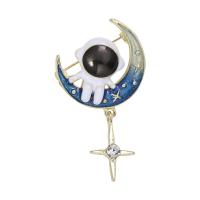 Enamel Brooch Zinc Alloy gold color plated for woman & with rhinestone mixed colors nickel lead & cadmium free Sold By PC