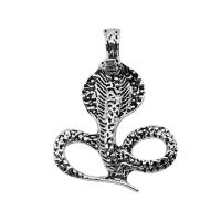 Zinc Alloy Animal Pendants Snake antique silver color plated vintage & DIY nickel lead & cadmium free Sold By PC