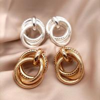 Iron Earring plated fashion jewelry & for woman nickel lead & cadmium free Sold By Pair