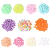 Pevné Barva Akrylové korálky, Akryl, Flat Round, DIY, více barev na výběr, 6mm, Otvor:Cca 1.5mm, 800PC/Bag, Prodáno By Bag