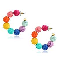 Oorbel sieraden, Rafidah grass, Bohemien stijl & voor vrouw, meer kleuren voor de keuze, 40-60mm, Verkocht door pair
