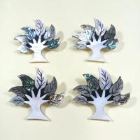 Shell Brooch Tree Unisex & can be used as brooch or pendant mixed colors Sold By PC