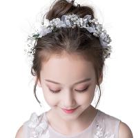 Zinc Alloy Headband with Crystal & Plastic Pearl handmade fashion jewelry & for children nickel lead & cadmium free Sold By PC