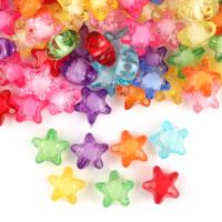 Bead in Bead Acrylic Beads Star DIY mixed colors Sold By Bag