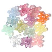 Jelly Style Akryl perler, Bjørn, du kan DIY, flere farver til valg, 29x15x31mm, Hole:Ca. 4mm, 10pc'er/Bag, Solgt af Bag
