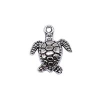 Zinc Alloy Animal Pendants Turtle antique silver color plated DIY nickel lead & cadmium free Sold By PC