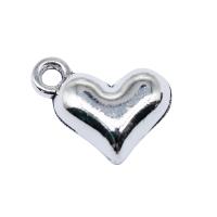 Cink Alloy srca Privjesci, Srce, starinski srebrne boje pozlaćen, možete DIY, nikal, olovo i kadmij besplatno, 10x14mm, Prodano By PC