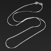 925 Sterling sølv halskæde kæde, forskellige længde for valg & forskellig størrelse for valg & slange kæde, nikkel, bly & cadmium fri, Solgt af PC