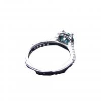 Strass vinger Ring, Messing, Geometrisch Patroon, geplatineerd, verstelbaar & voor vrouw & met strass, 6.50mm, Verkocht door PC