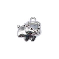 Zinc Alloy Animal Pendants Pig antique silver color plated vintage & DIY nickel lead & cadmium free Sold By PC