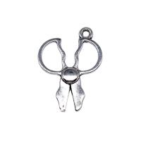 Tibetan Style Scissors Pendants, antique silver color plated, vintage & DIY, nickel, lead & cadmium free, 27x20mm, Sold By PC