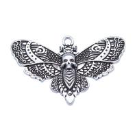 Zinc Alloy Skull Pendants Butterfly antique silver color plated vintage & DIY nickel lead & cadmium free Sold By PC