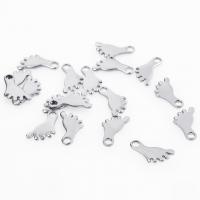 Stainless Steel Pendants 304 Stainless Steel Foot DIY original color Sold By PC